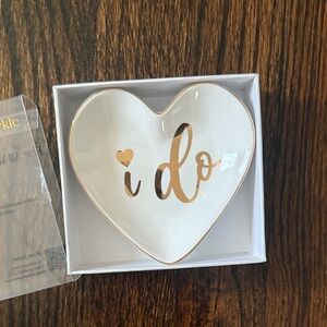 Heart-Shaped 'I Do' Ring Dish